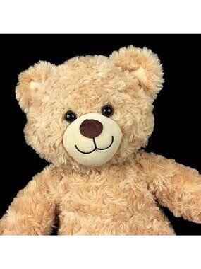 Build A Bear Workshop Beige Plush Stuffed curley hair Bear 16" animal